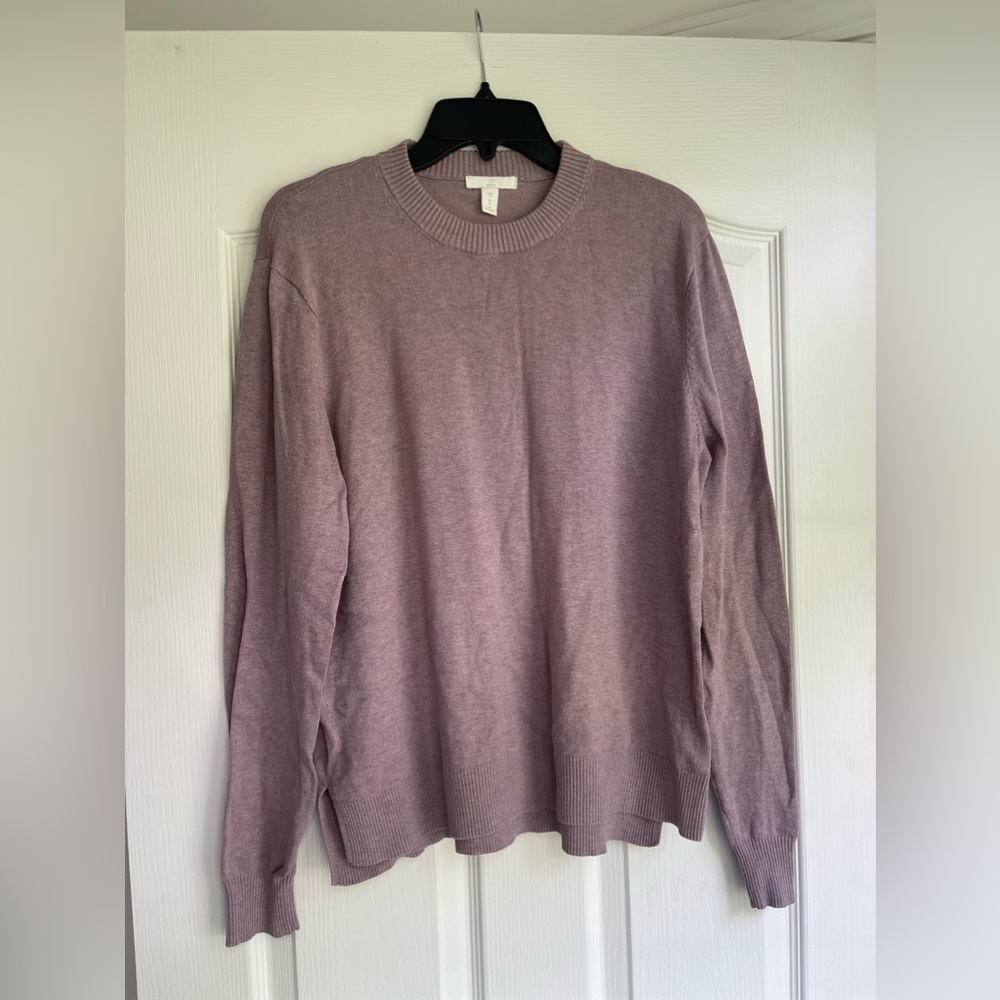 H&M basics light purple crewneck sweatshirt